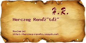Herczeg Renátó névjegykártya