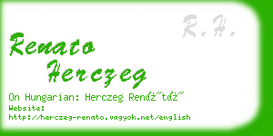 renato herczeg business card